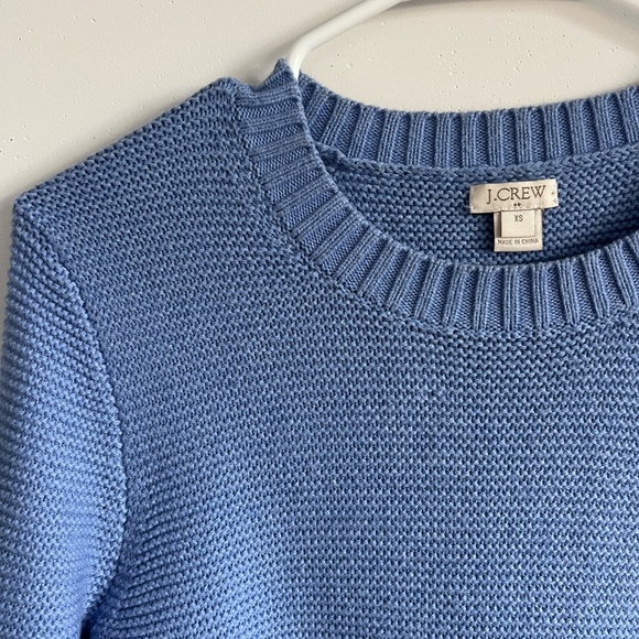 J.Crew Blue Cotton Wool Blend Sweater Size XS Excellent Condition - Picture 3 of 6